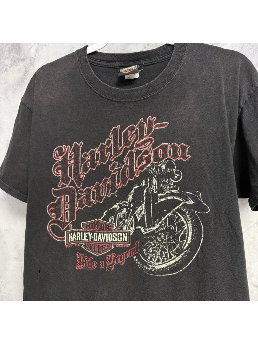 Harley Davidson T Shirt United We Stand Military Biker Mens Large L Black